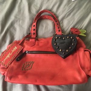Betsey Johnson bag with heart change purse